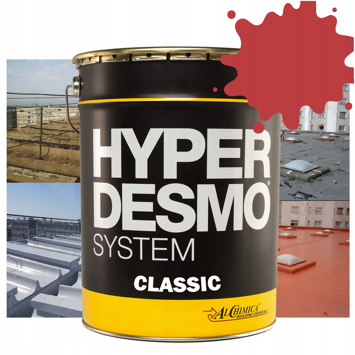 Farba na dach Hydroizolacja Żywica Jednoskładnikowa Hyperdesmo Classic 6kg