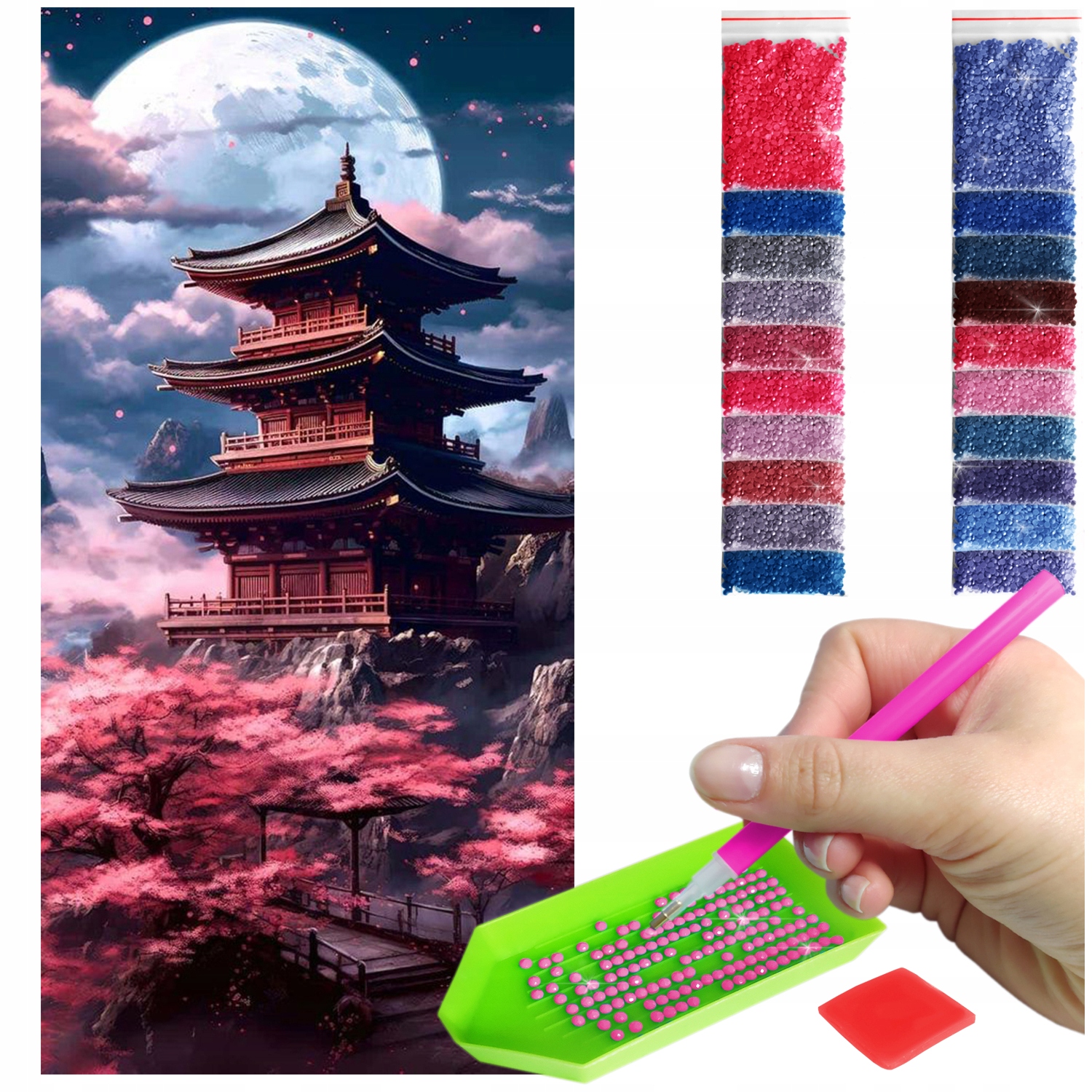 Diamantová výšivka Diamond Painting 5D B.duży 40x80cm