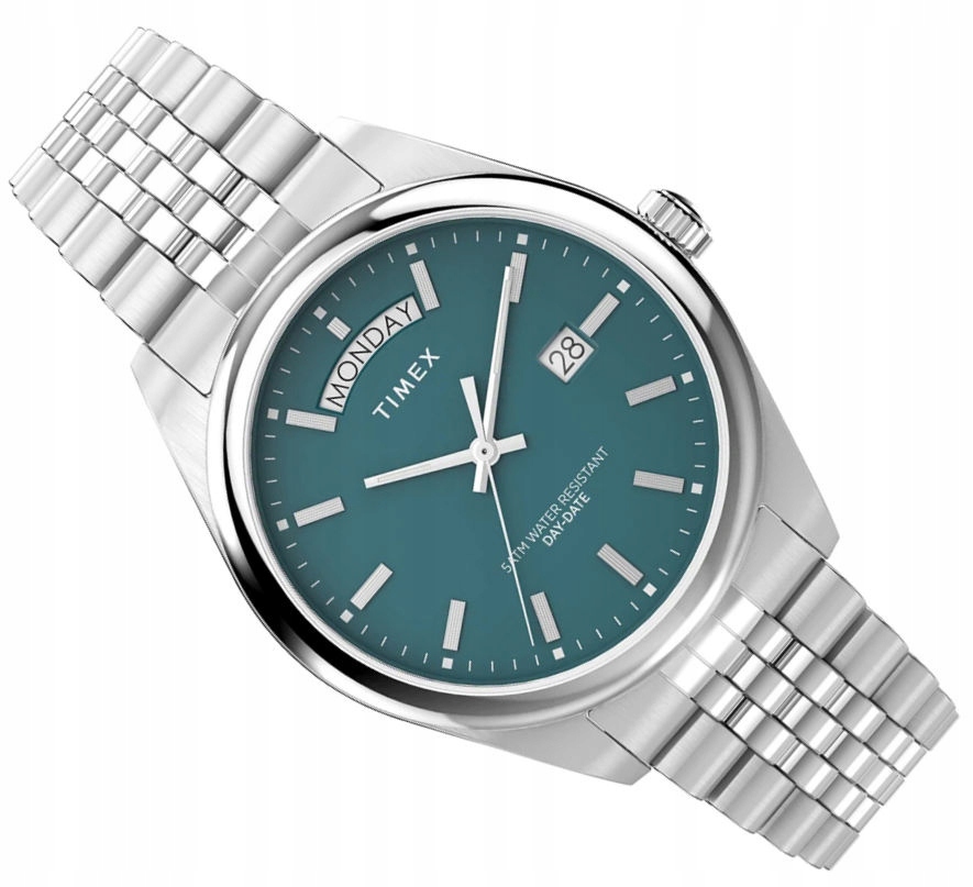 Klasické Pánské Hodinky Na Ocelovém Náramku Timex Legacy Day Date TW2V68000