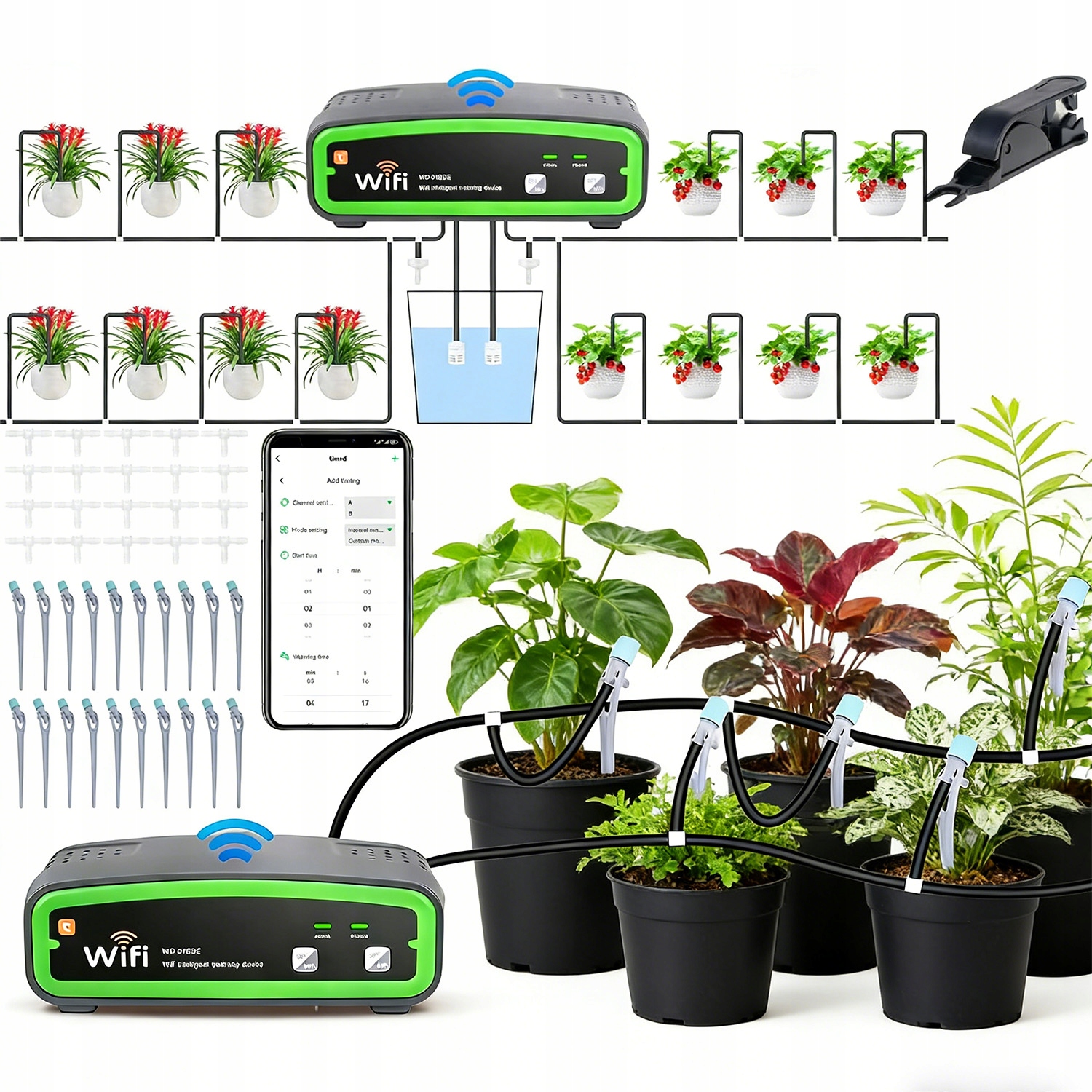 Automatický Zavlažovací Systém Pro Rostliny V Květináčích, Sada 2 Čerpadel