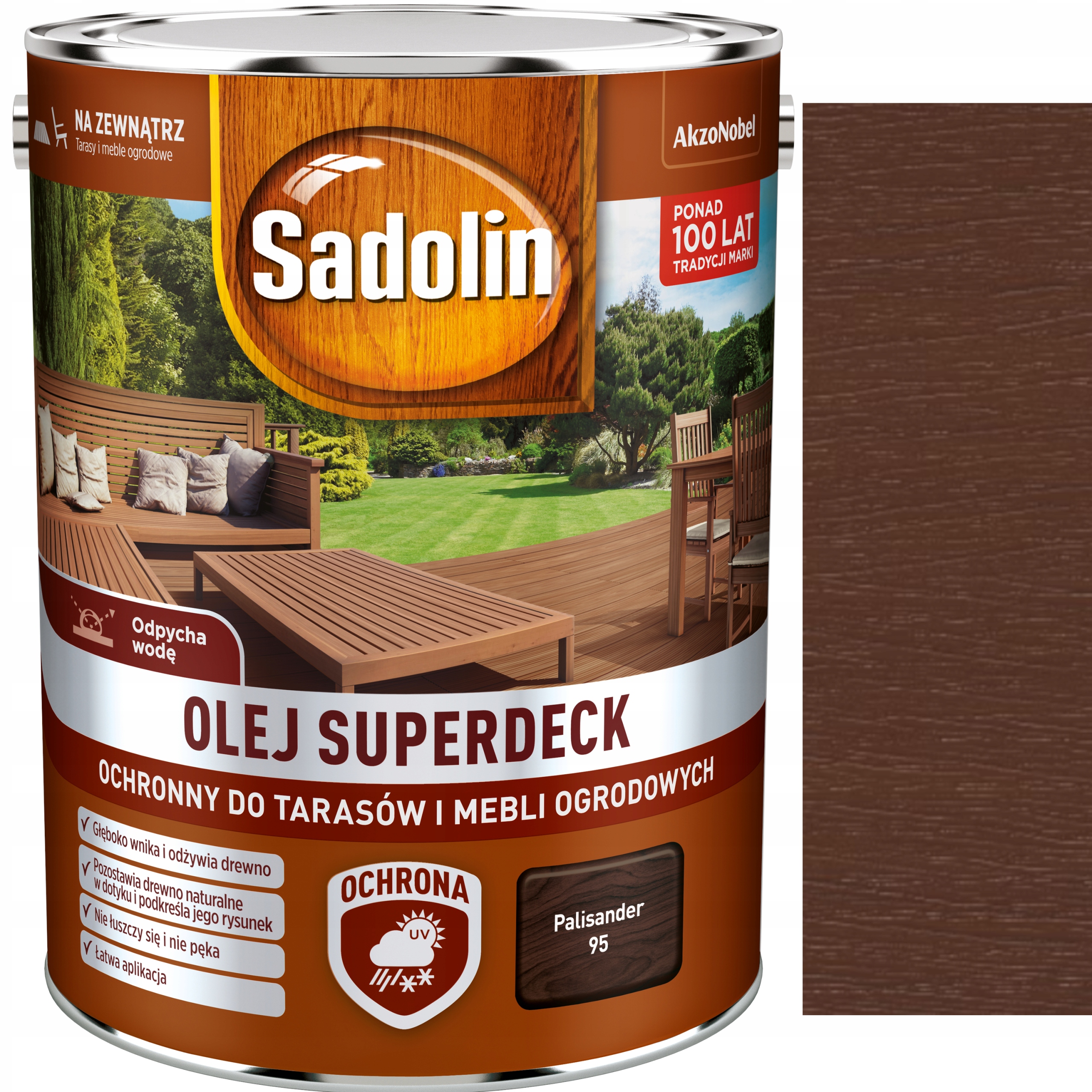 Olej do drewna Do Tarasów Sadolin Superdeck Palisander 5L