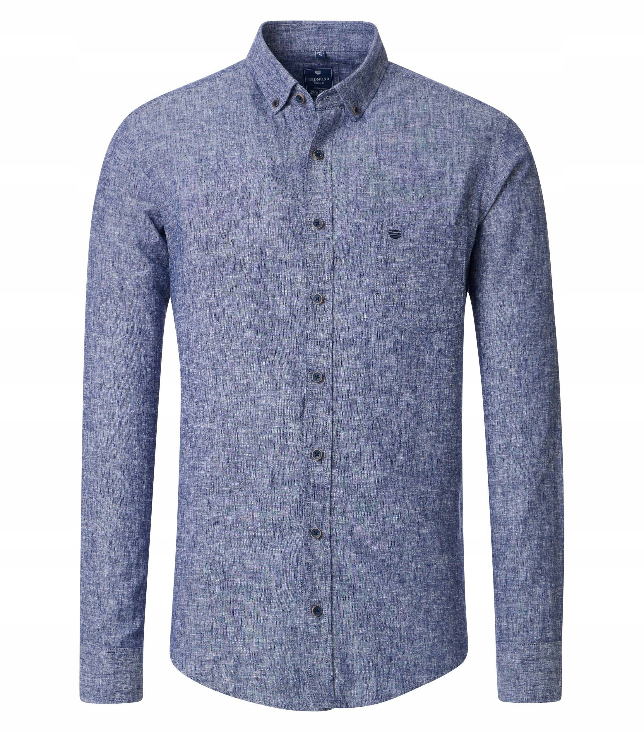 Redmond Velké Velikosti Casual Košile Léto Dlouhý Lněný Rukáv 4XL 164 cm