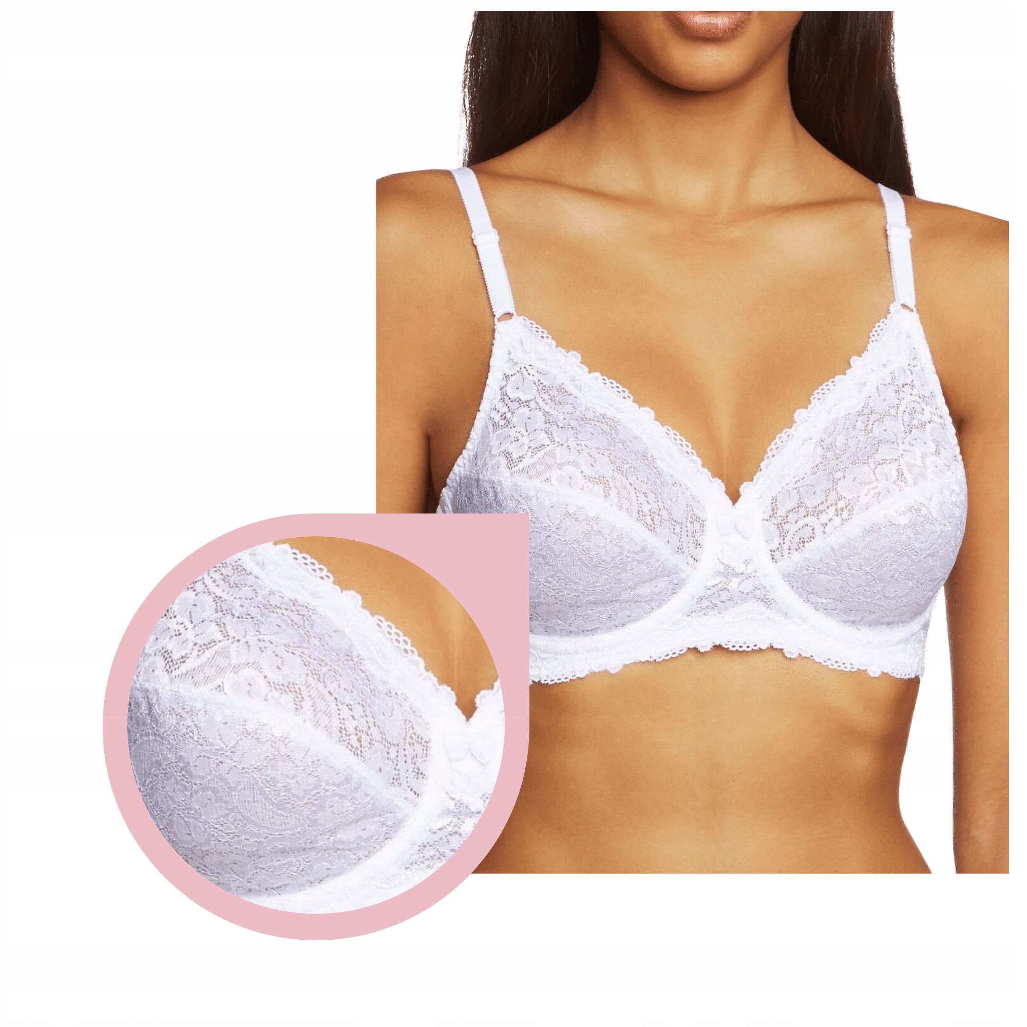 Podprsenka Triumph Compliment W bílá, měkká krajková podprsenka 90C