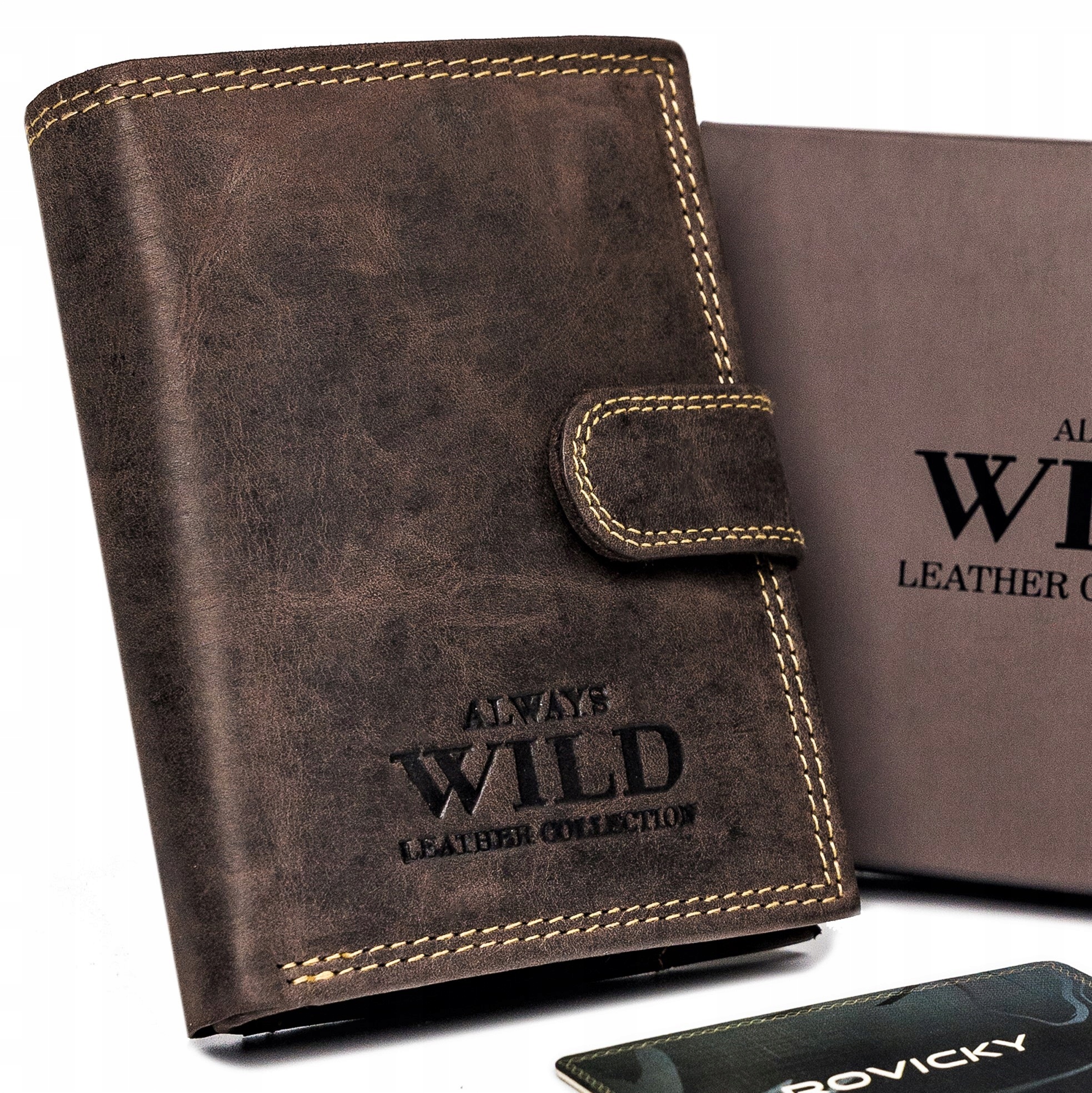 

Always Wild pojemny męski portfel skórzany z Rfid