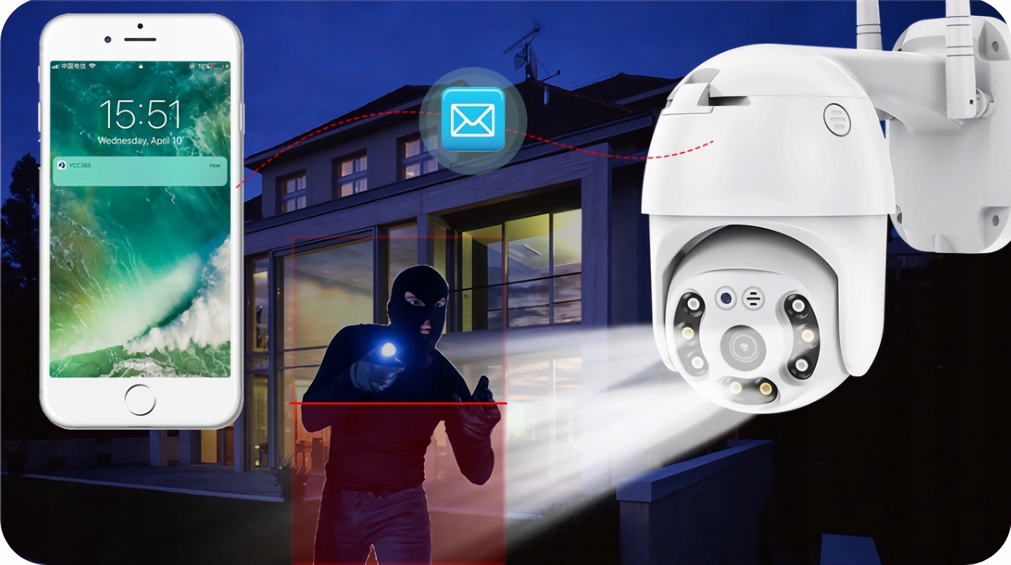 KAMERA WIFI IP SMART OBROTOWA FULL HD 2MP MONITORING 1080p ZOOM 4x DETEKCJA Waga produktu z opakowaniem jednostkowym 0.5 kg