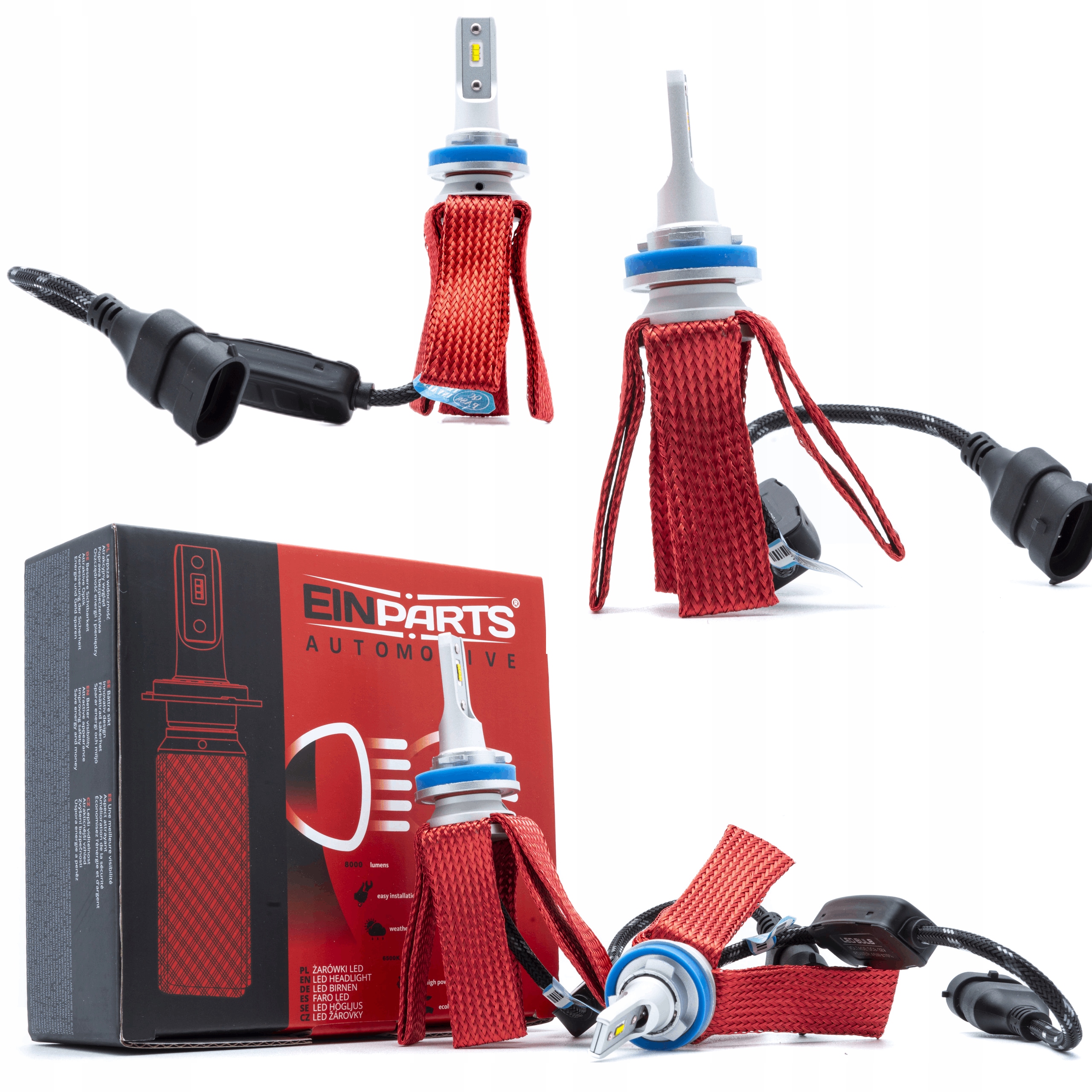 Led Žiarovky Octopus H11 12V/24V Canbus 6000K Biele