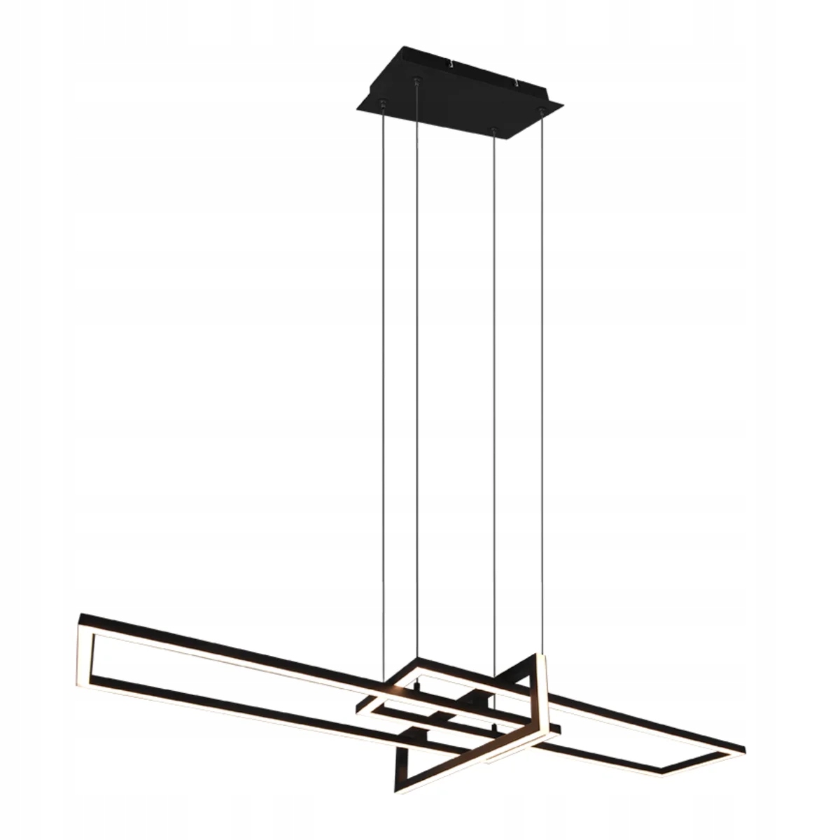 Závesná Led geometrická lampa čierna Trio