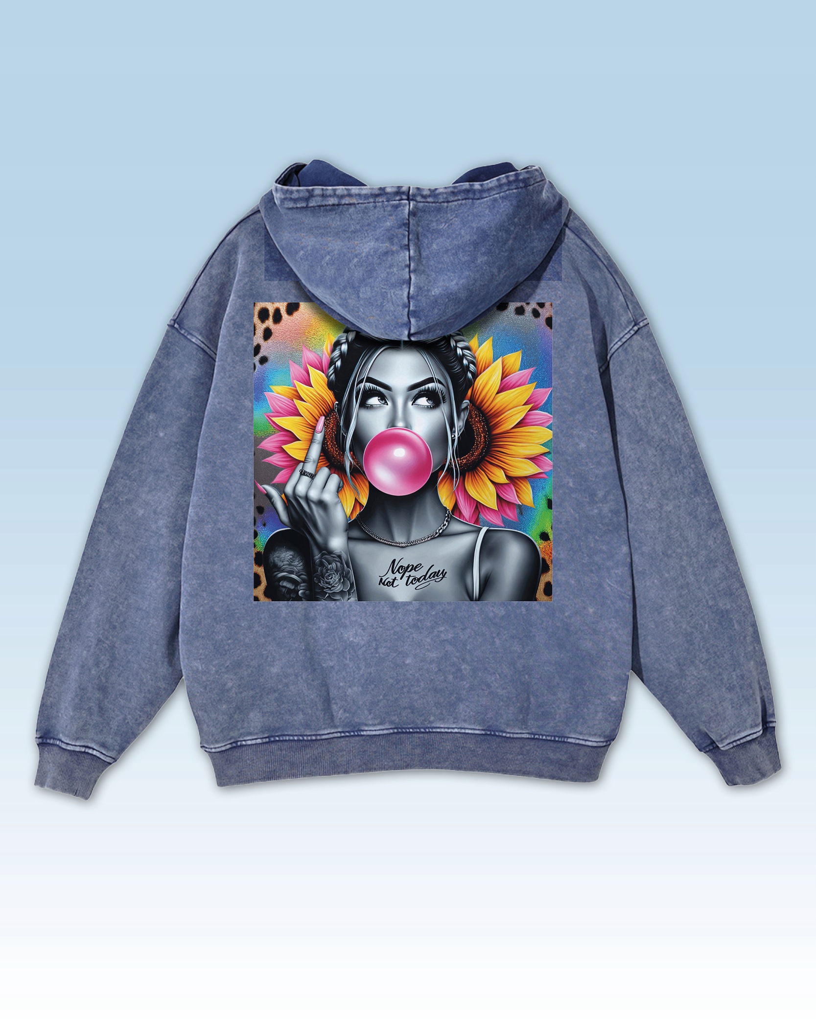 Mikina Nope Not Today Bunt Pop-Art Nezávislost Quinn Modrá M