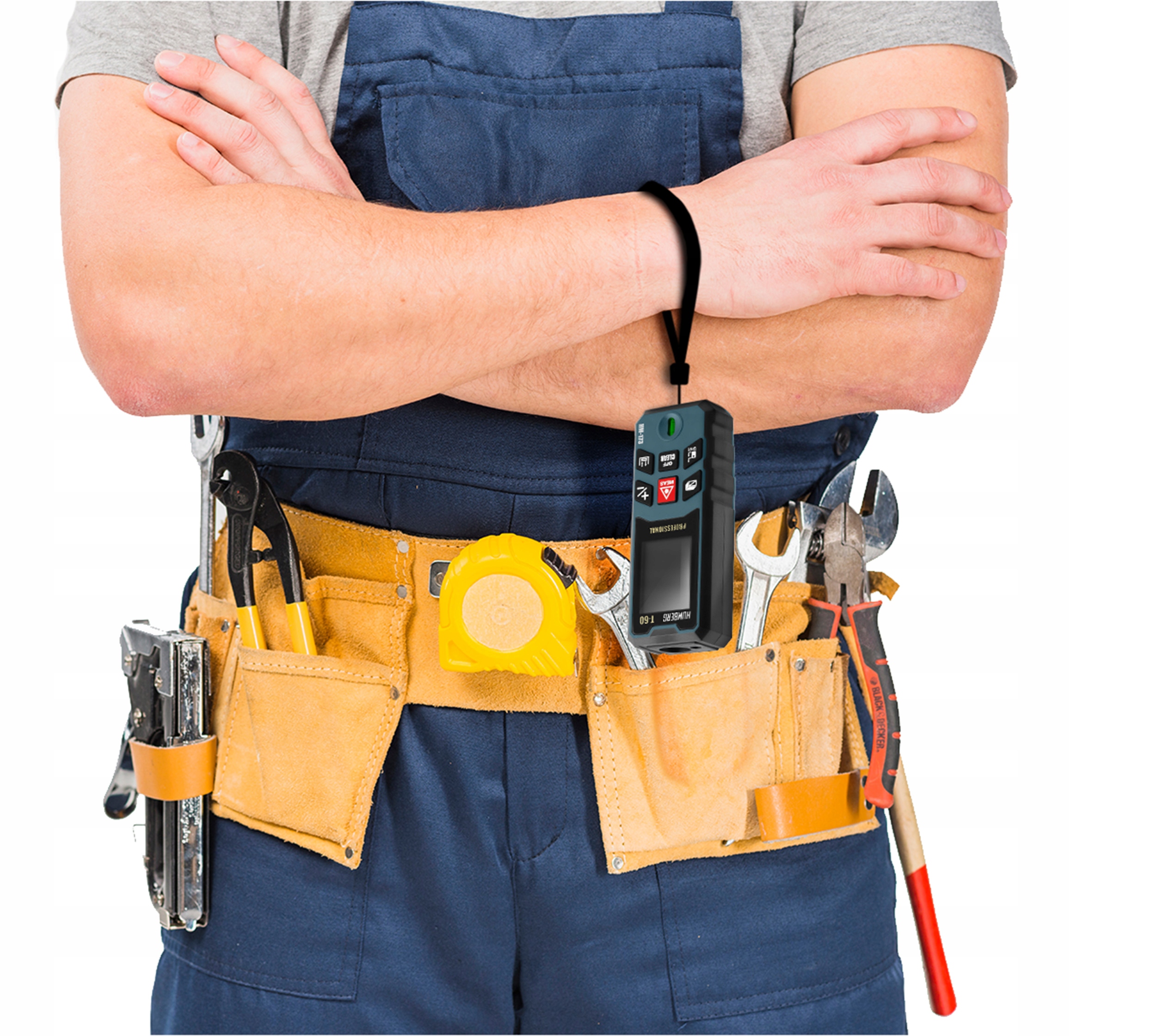 DALMIERZ LASEROWY >>60m<< KĄTOMIERZ CYFROWY MIERNIK POZIOMICA HUMBERG Stopień ochrony IP54