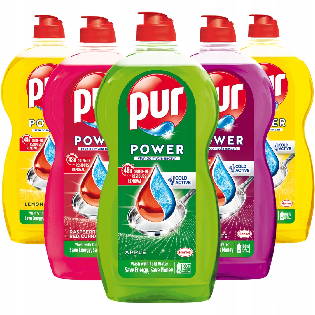 Levně Pur Tekutý prostředek na mytí nádobí MIX 1,2 l x5