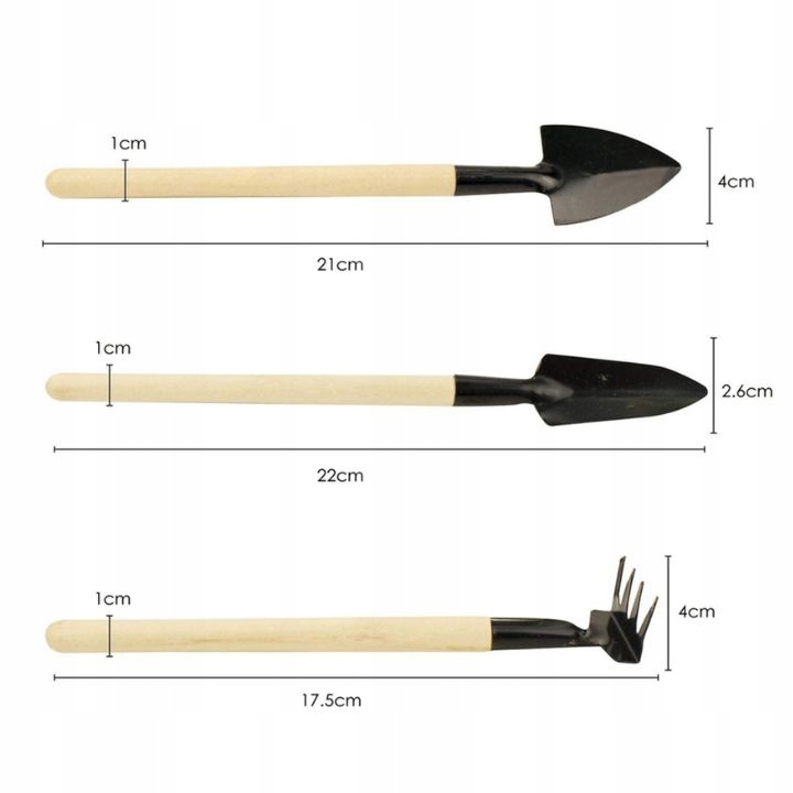 ZESTAW NARZĘDZI OGRODOWYCH ŁOPATKA GRABKI DO ROŚLIN DONICZEK BALKONU KWIATY Marka Verk Group