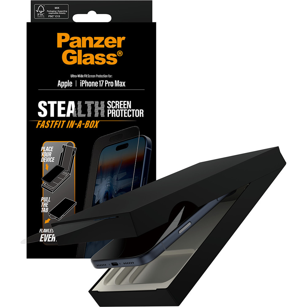 PanzerGlass Protector Fastfit In-a-box Szkło do iPhone'a 17 czarne