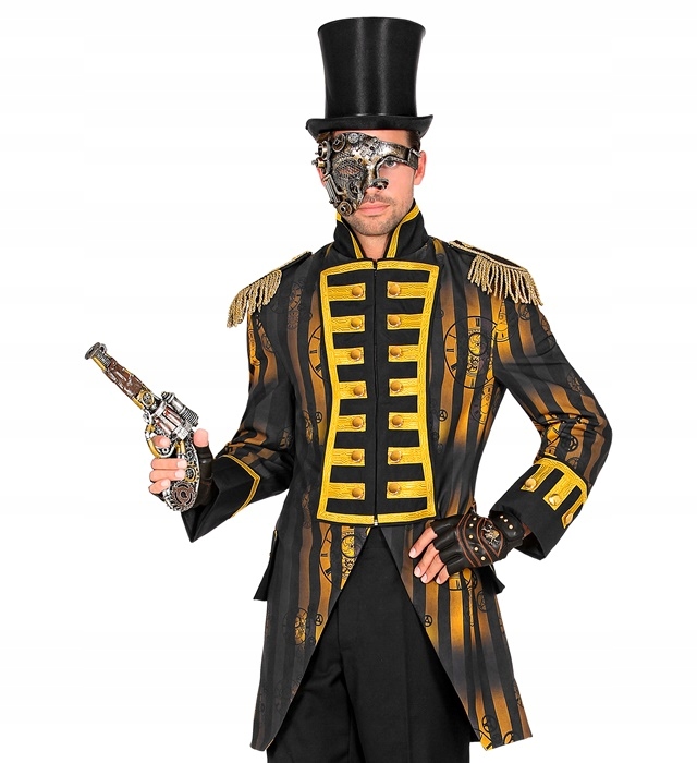 Kostým Steampunkový uniformovaný kabát pro muže Kostým pro dospělé M