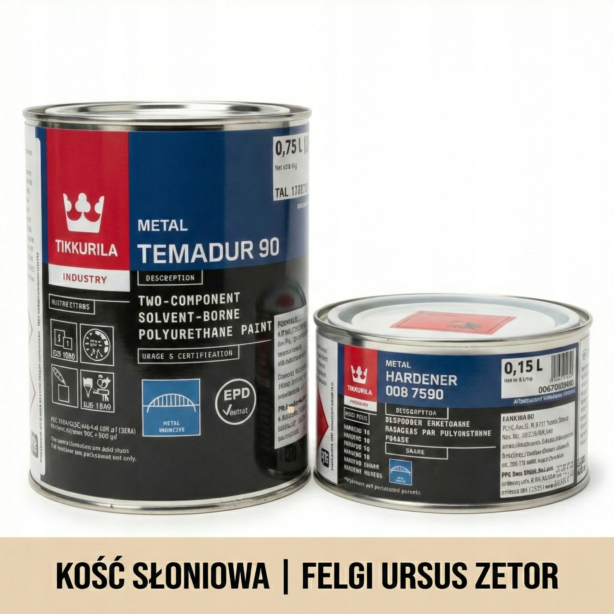 Farba Poliuretanowa Ursus Zetor Felgi Kremowy Temadur 90 Zestaw 1L