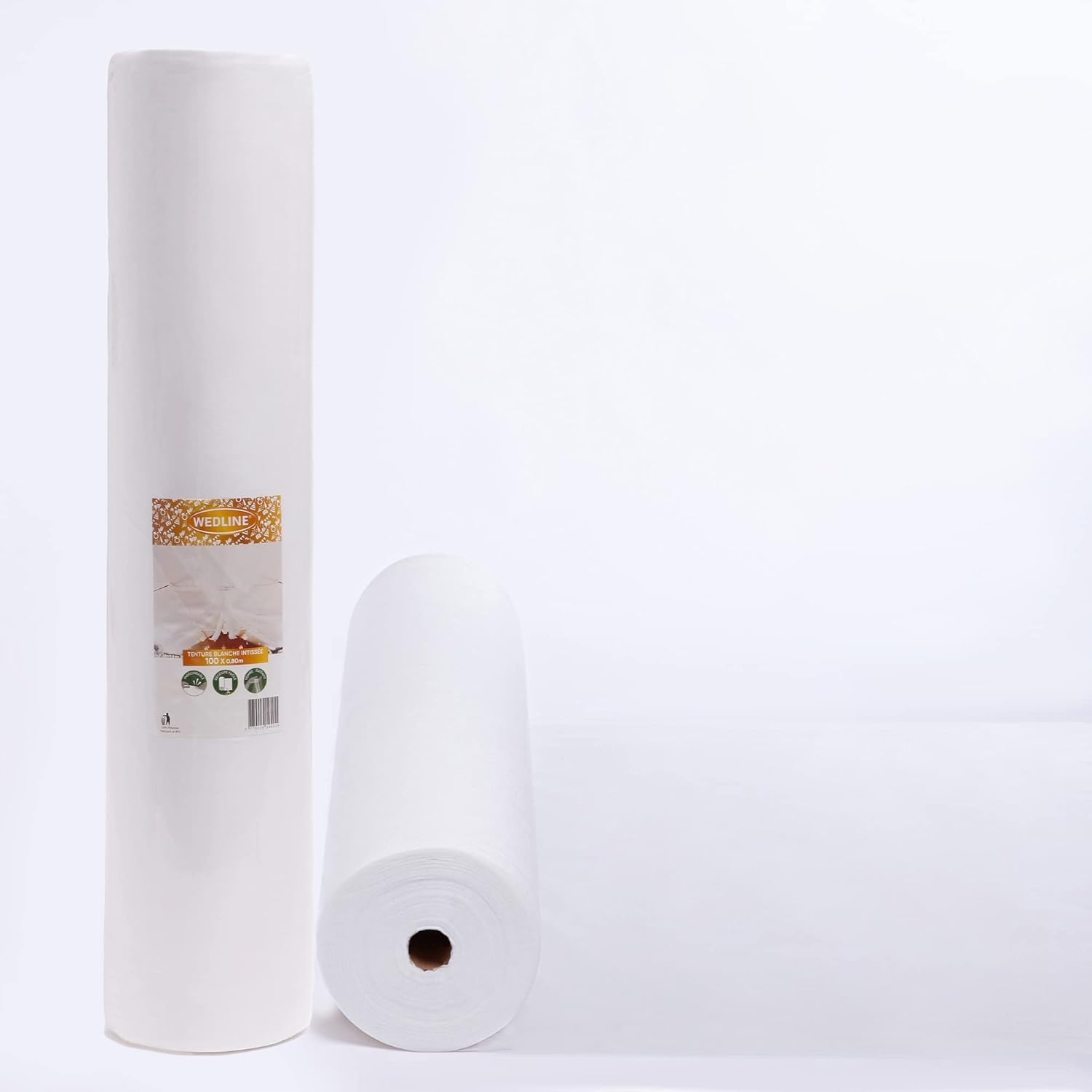 Wedline svatební věšák z netkané textilie 80 cm x 100 m, bílá dekorativní role