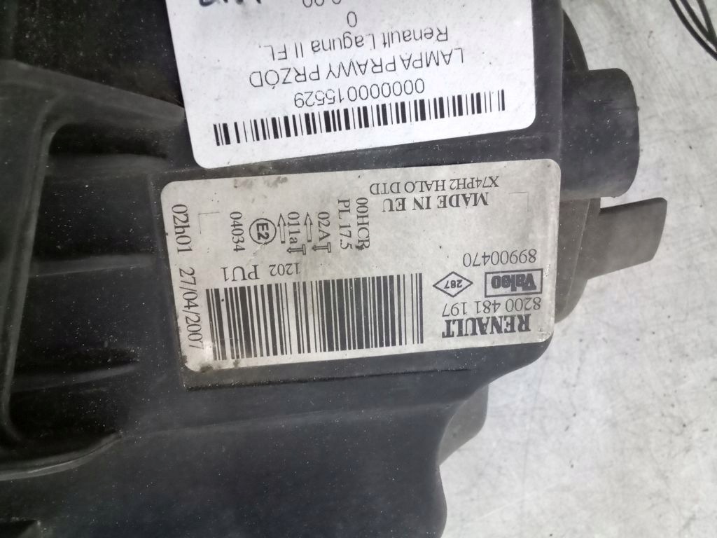 Renault Laguna II 2 lift light right front front 8200481197
