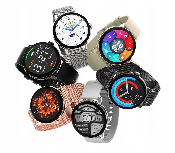 ZEGAREK DAMSKI MĘSKI SMARTWATCH DT2 POLSKIE MENU Materiał paska stal