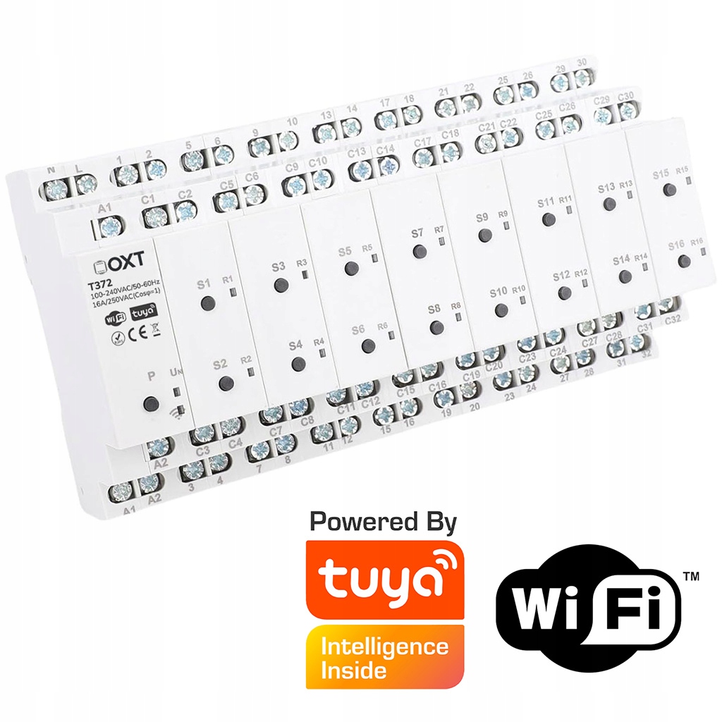 Oxt Inteligentny Sterownik Przekaźnik 16 Kanałów z Przełącznikiem WiFi Tuya