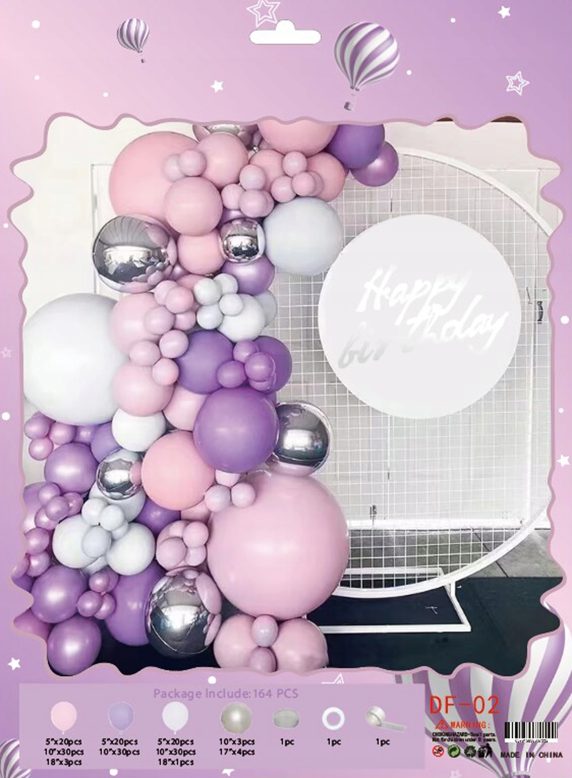 

Girlanda Balonowa Balony Urodzinowe Fioletowe Róż