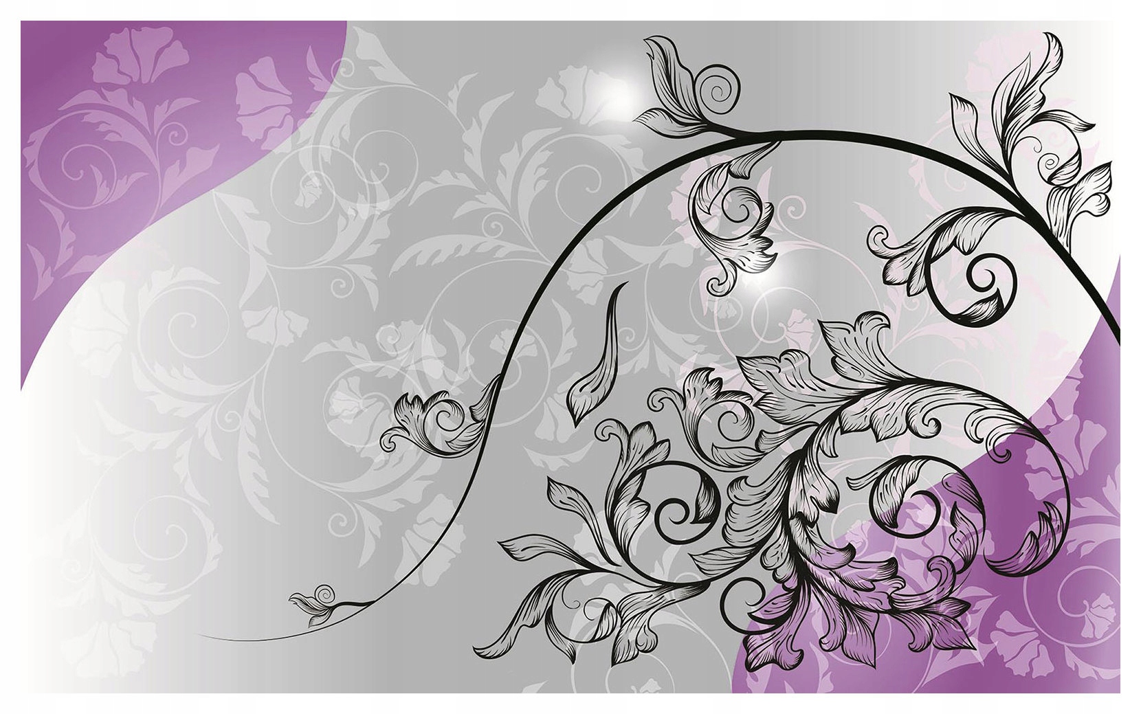 Fototapeta Kvetinová elegancia abstrakcia fialovo-šedé kvety 368x254 lepidlo