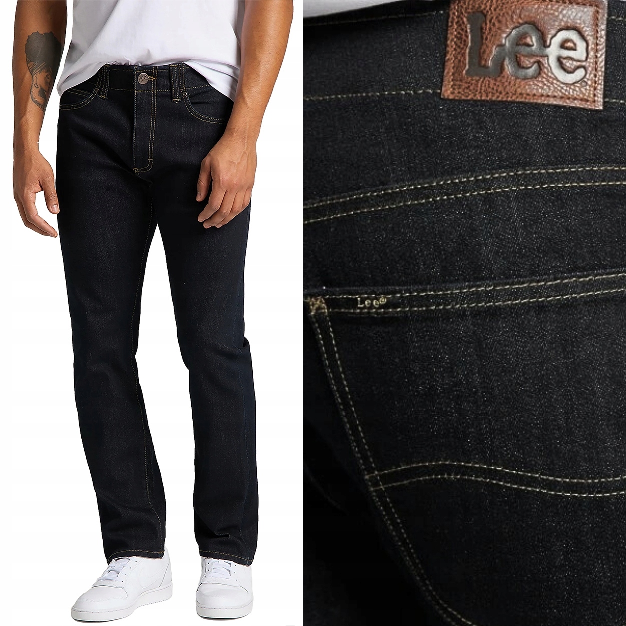Lee Slim Fit Extreme Motion pohodlné tmavě modré džínové kalhoty W31 L36