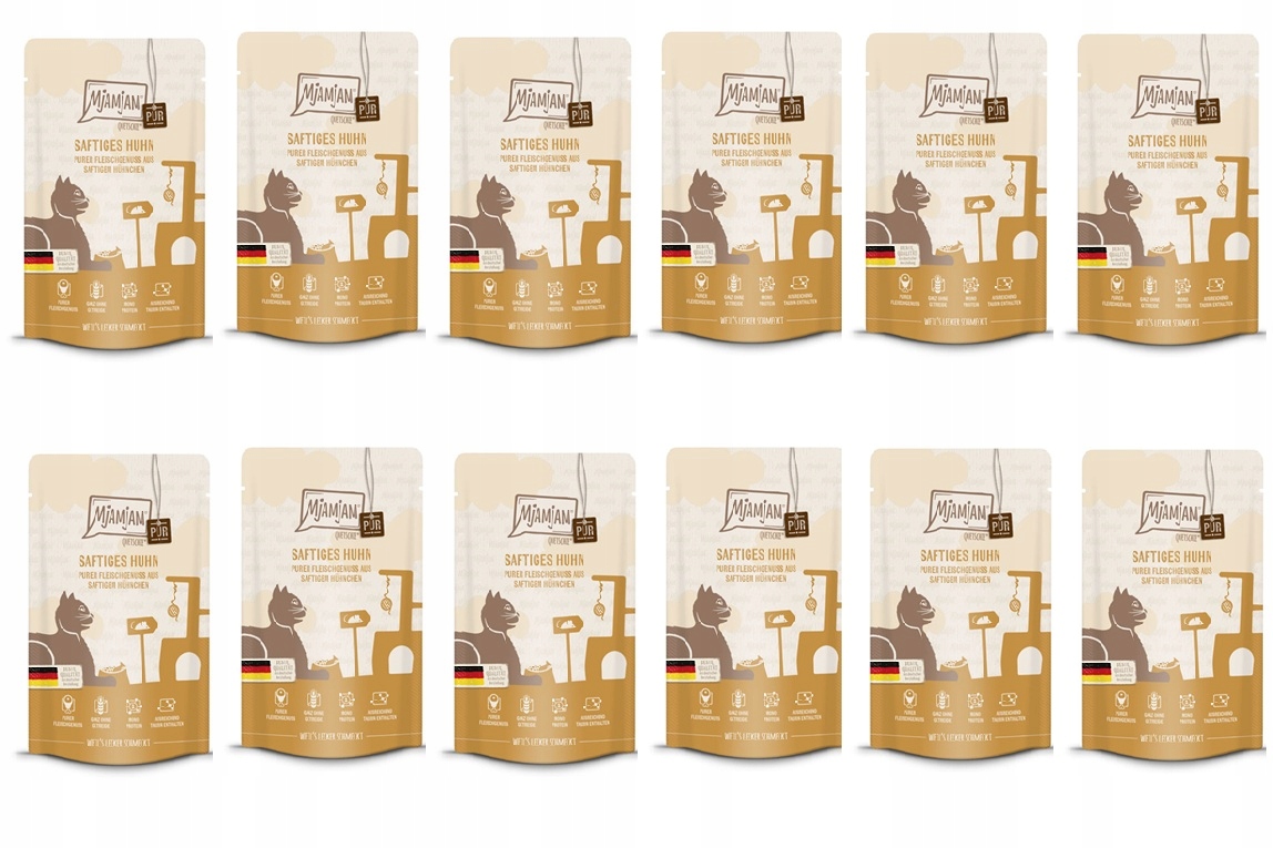 Levně Mjamjam Pure šťavnaté kuře 12 x 125 g