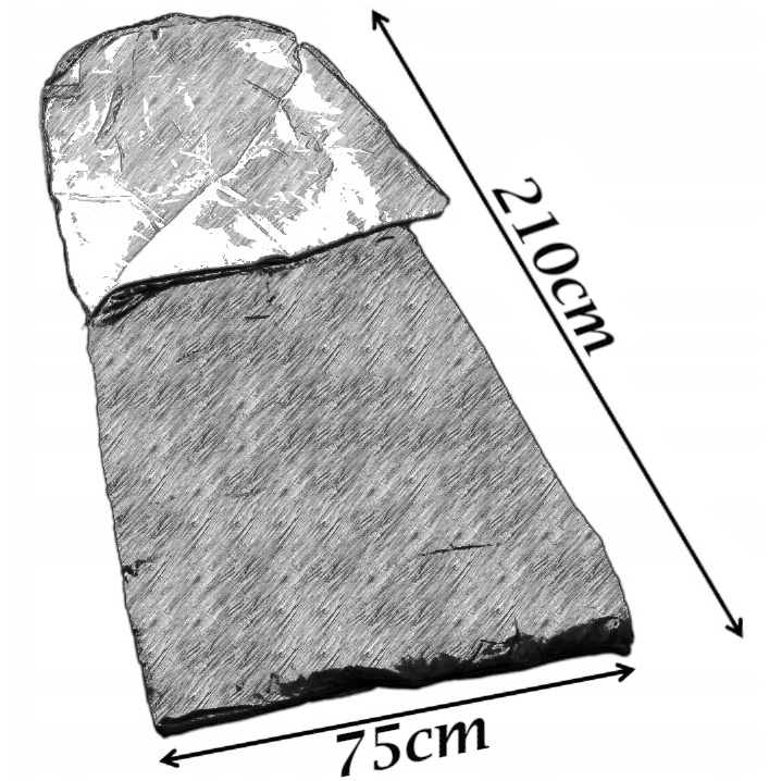 ŚPIWÓR TURYSTYCZNY GRUBY 0,95KG CIEPŁY 210x75CM Model ST095