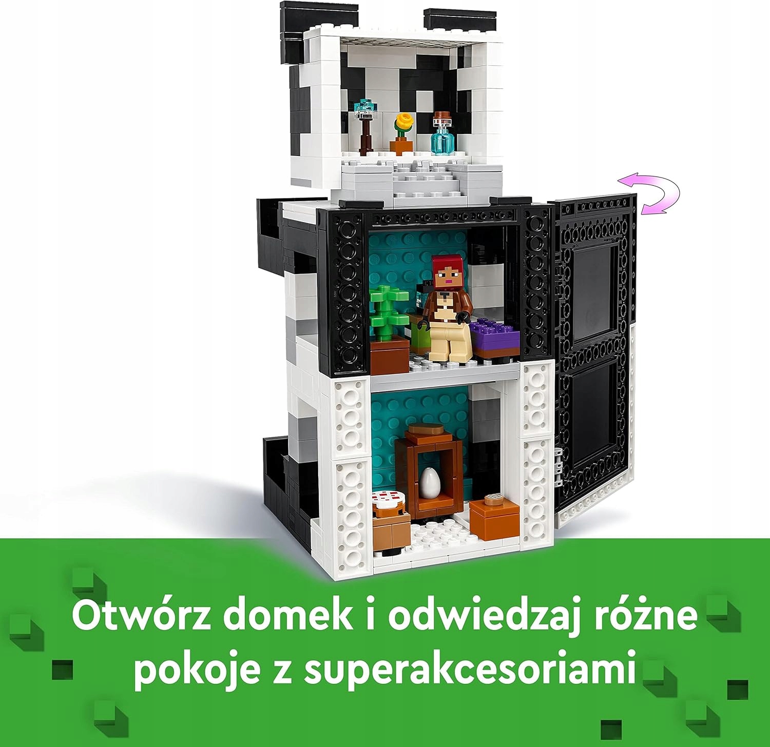 LEGO Minecraft 21245 Rezerwat pandy + Duża Torba Lego Marka LEGO