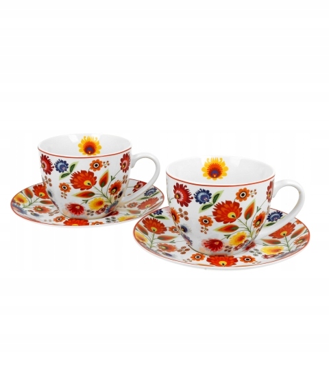 FILIŻANKI ZE SPODKIEM DUO ETNO ŁOWICZ 250 ML X 2 SZT Marka Duo