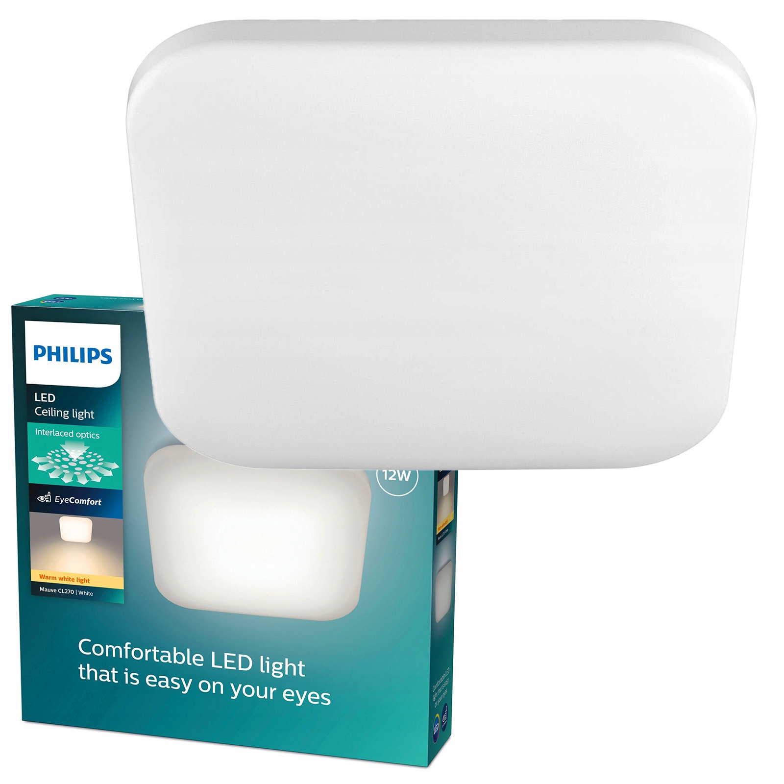 Stropní Svítidlo Stropní Svítidlo Led 12W 1200lm 2700K Bílá Mauve Philips