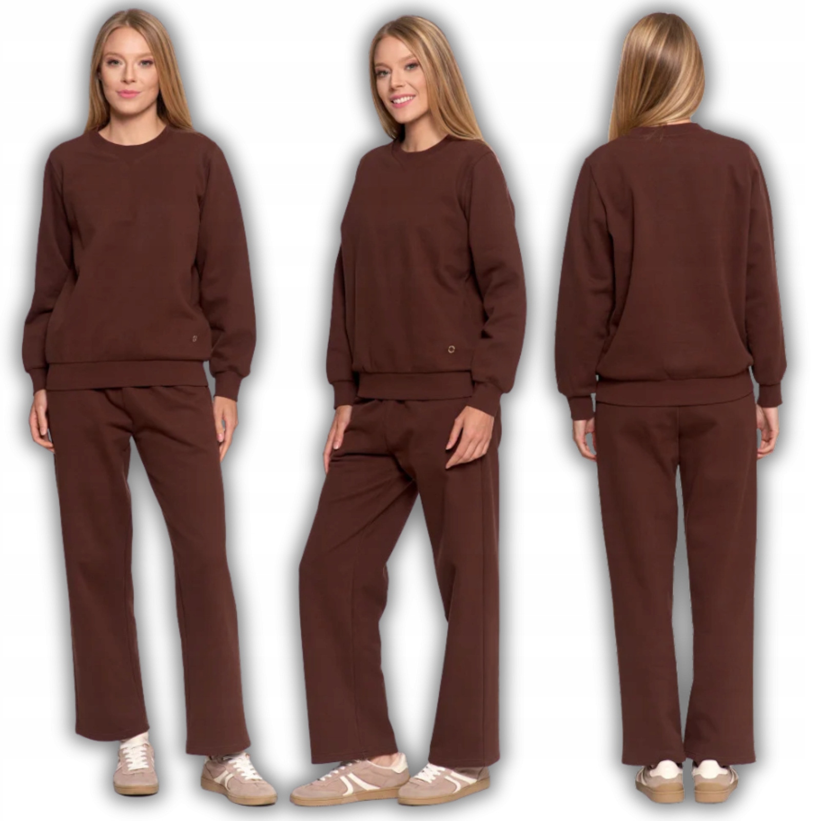 Dámská tepláková souprava Zateplená Mikina Kalhoty s vysokým pasem Moraj L