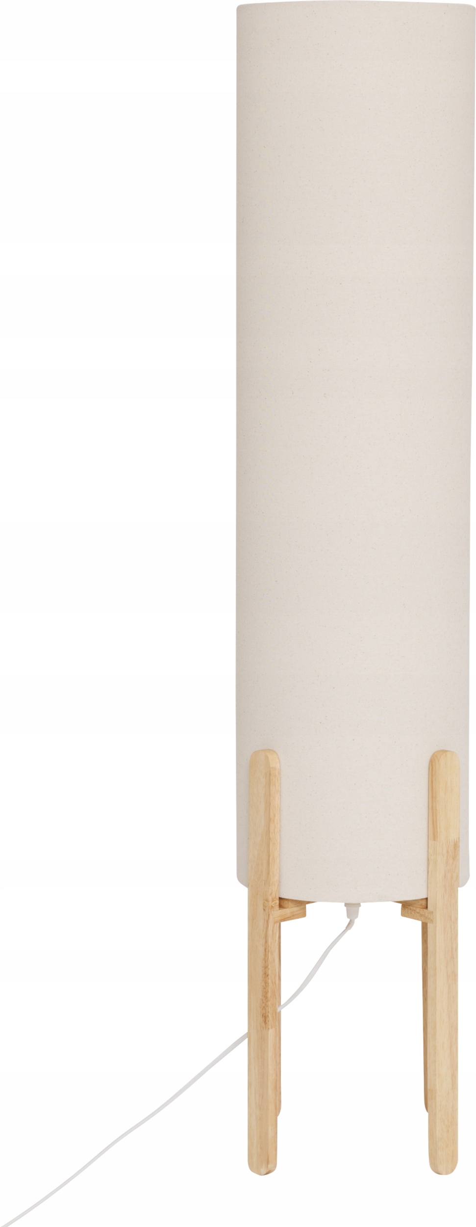 Podlahová Lampa Drevené Nohy Textilné Tienidlo Ø 24 CM Výška 107 CM