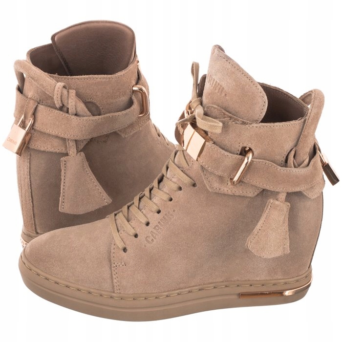 

Buty Damskie Sneakersy Carinii Beżowe B5621-O17