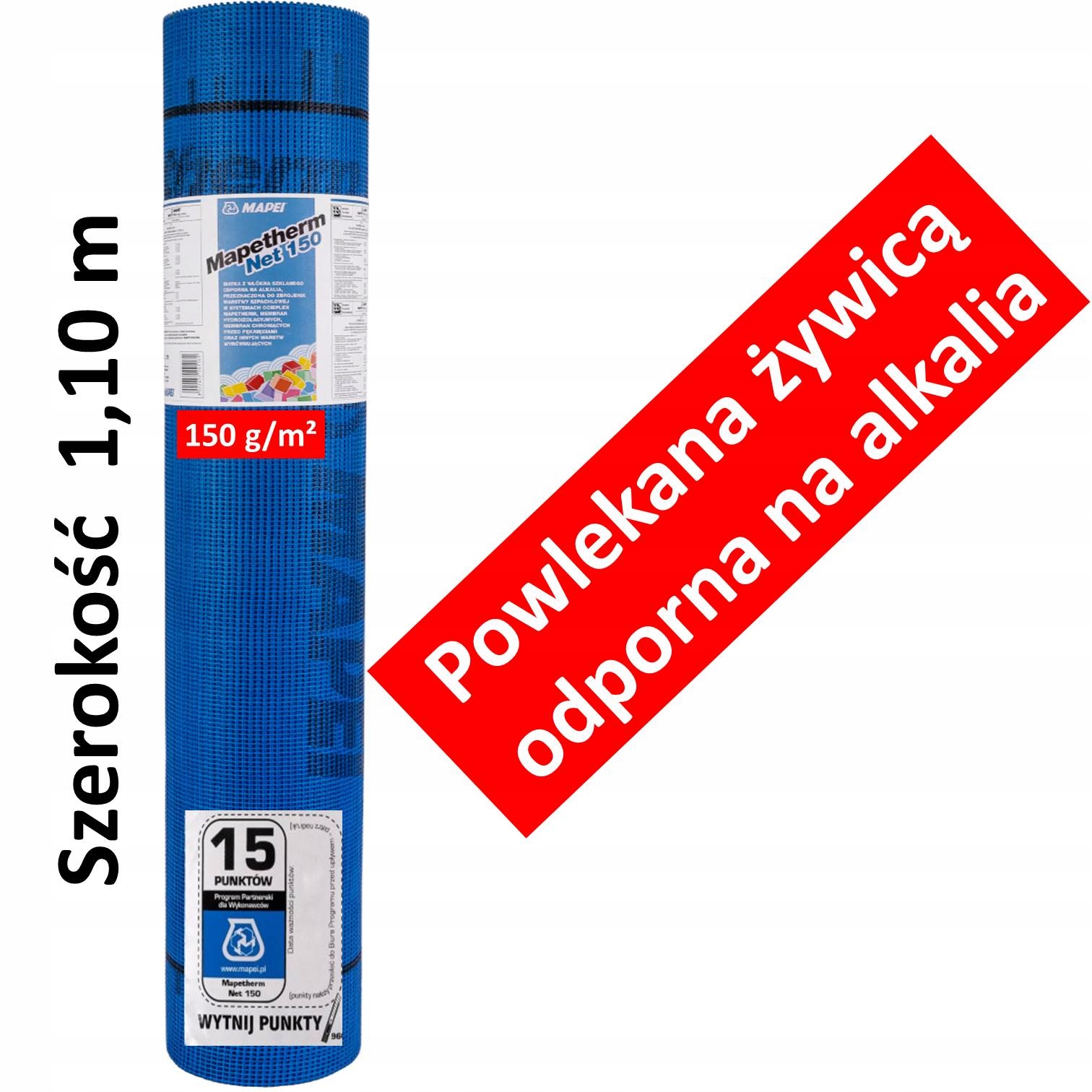 Síťka na lepidlo ze skleněných vláken 153 g/m2 Mapetherm Net 55 m2 armovaná