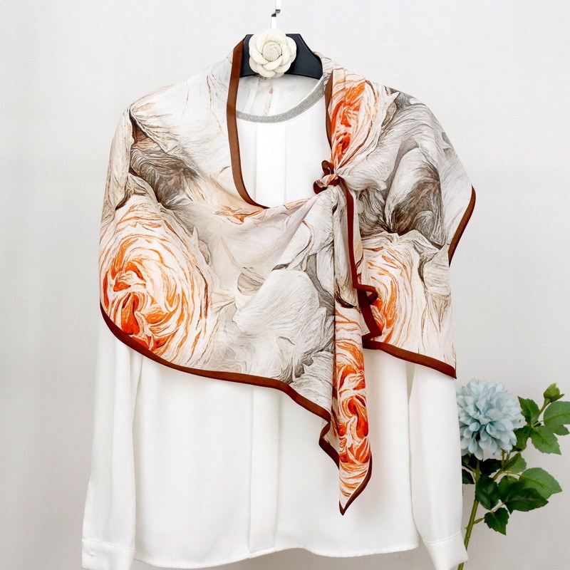 100% Hedvábná Šála Dámská elegantní šála 140*35 cm