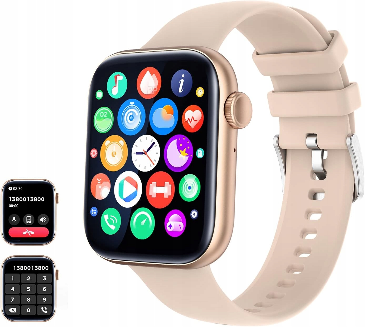 Smartwatch inteligentny zegarek Różowy może wykonywać i odbierać połączeni
