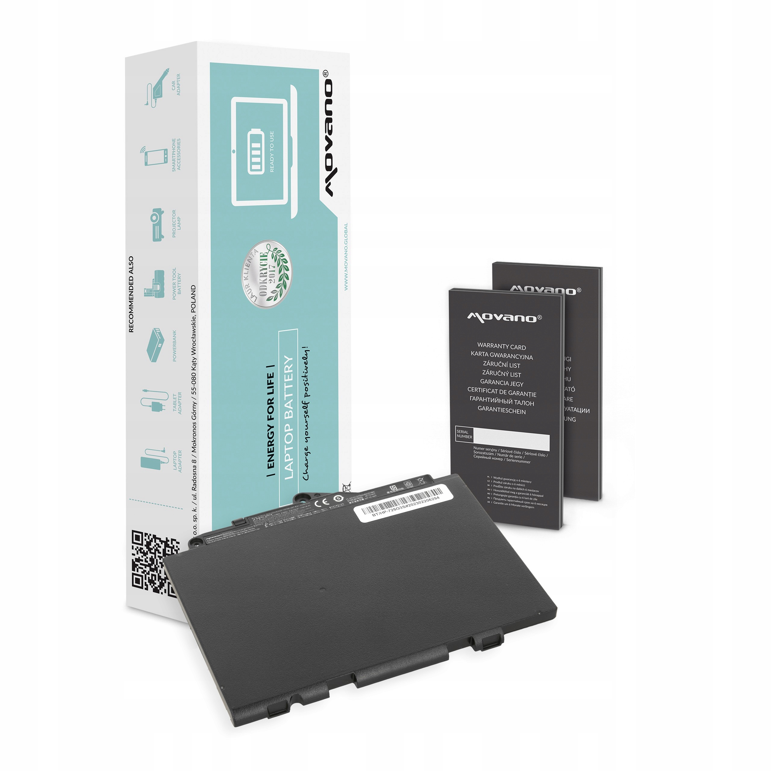 Baterie Movano pro Hp EliteBook 725 G3, 820 G3 (2700 mAh)