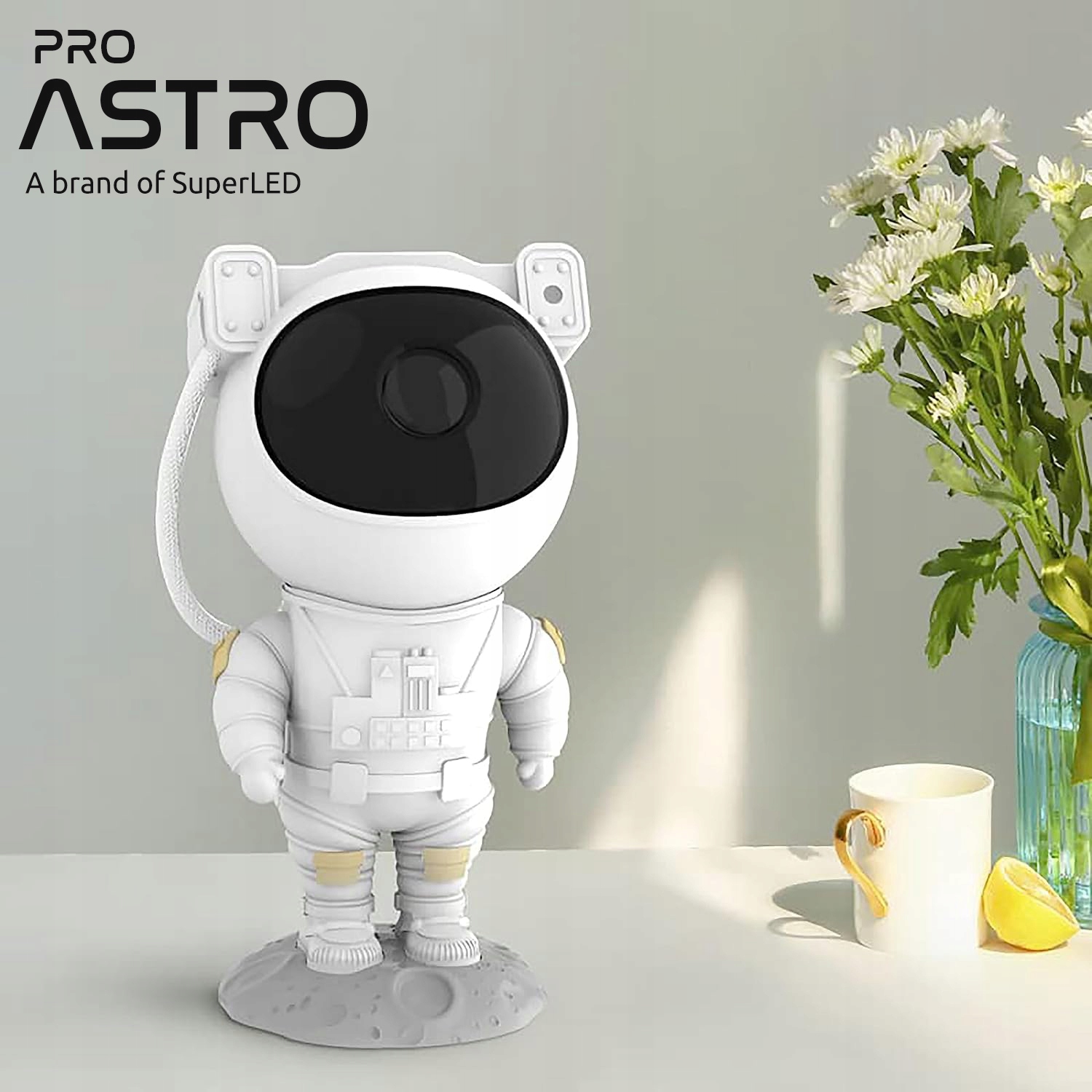 Star Projector Pro Astronaut Galaxy 3D laserový projektor + diaľkové ovládanie Dominantná farba: biela