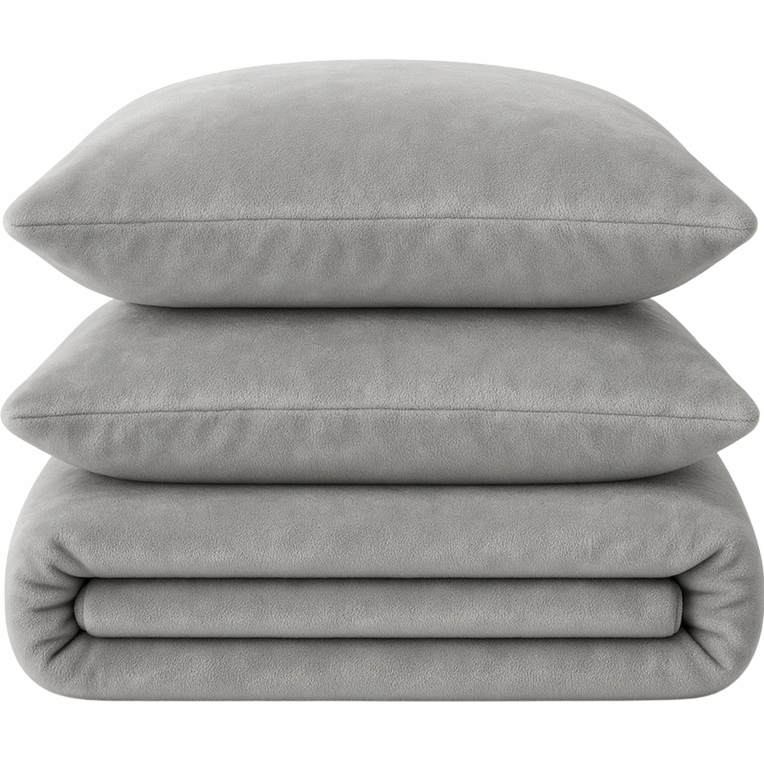 Povlečení Fleecové 160x200 Medvídek Sada Povlečení Zimní Plyšová Šedá