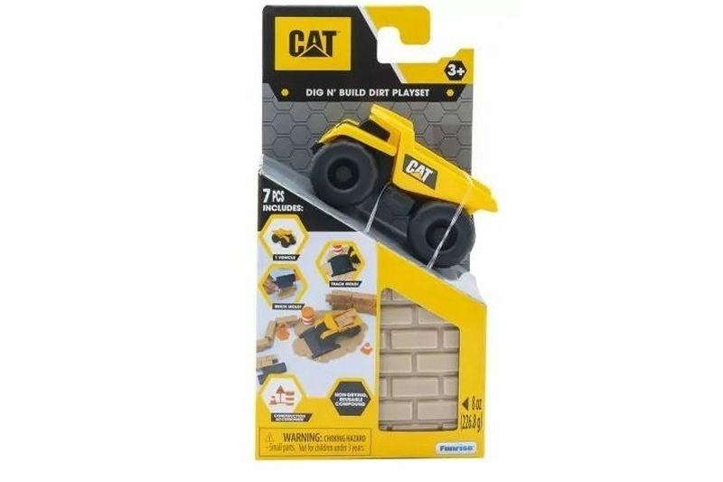 Mini Pojazd Budowlany CAT z Piaskiem Kinetycznym