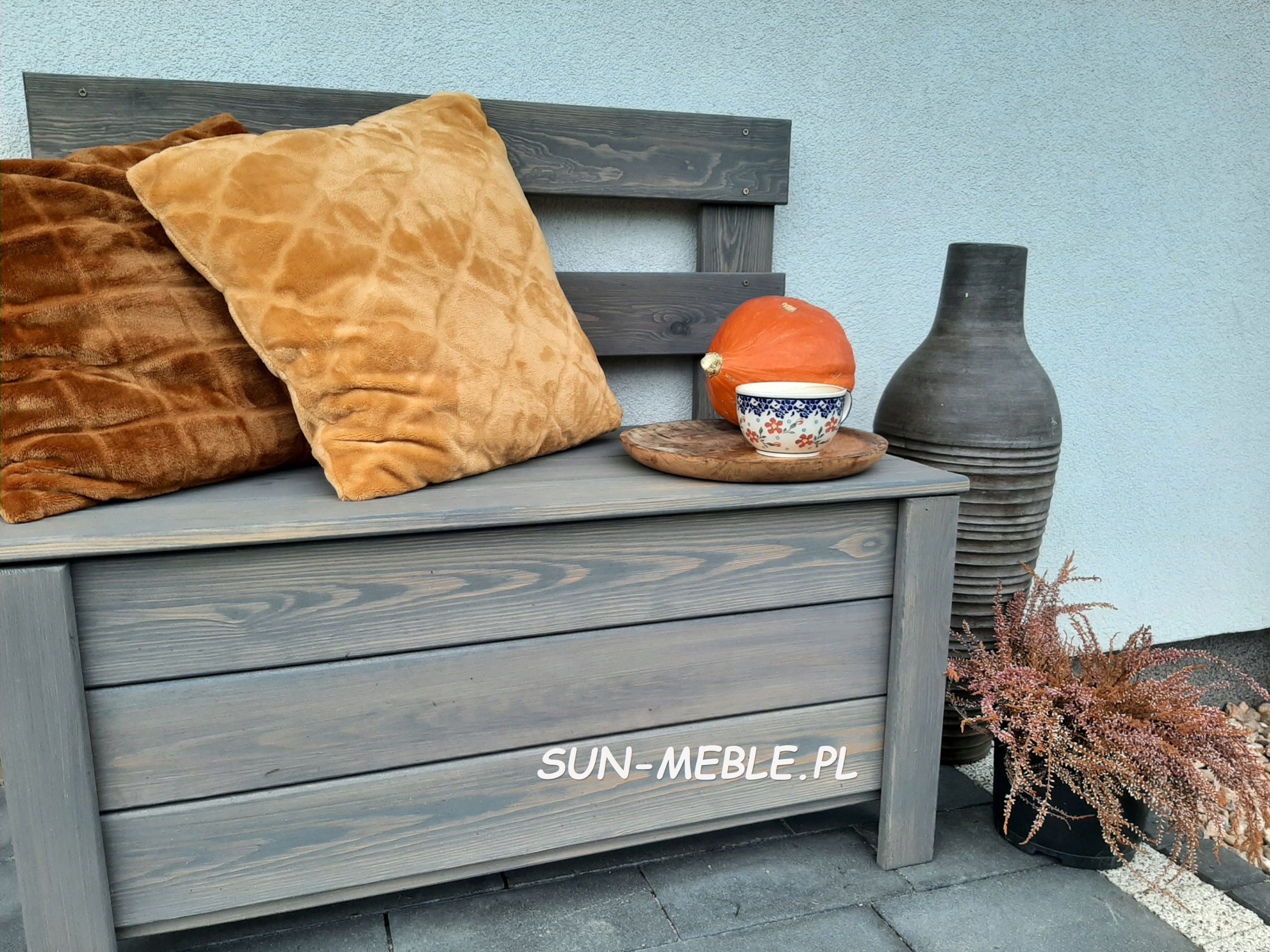 Ławka z pojemnikiem 80x40x40