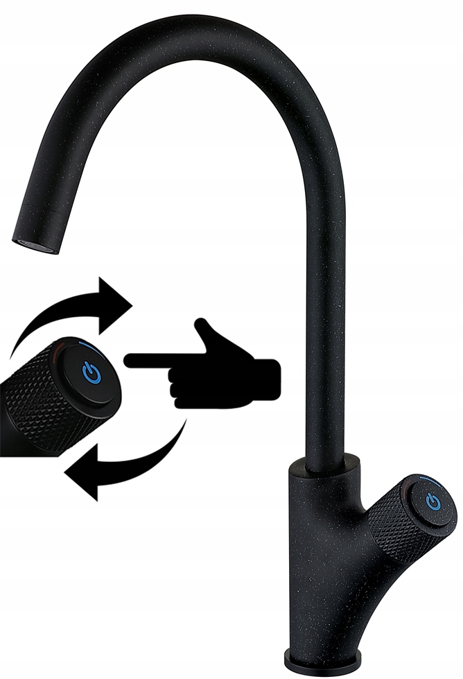 Kuchyňská baterie do dřezu Press Black On-off