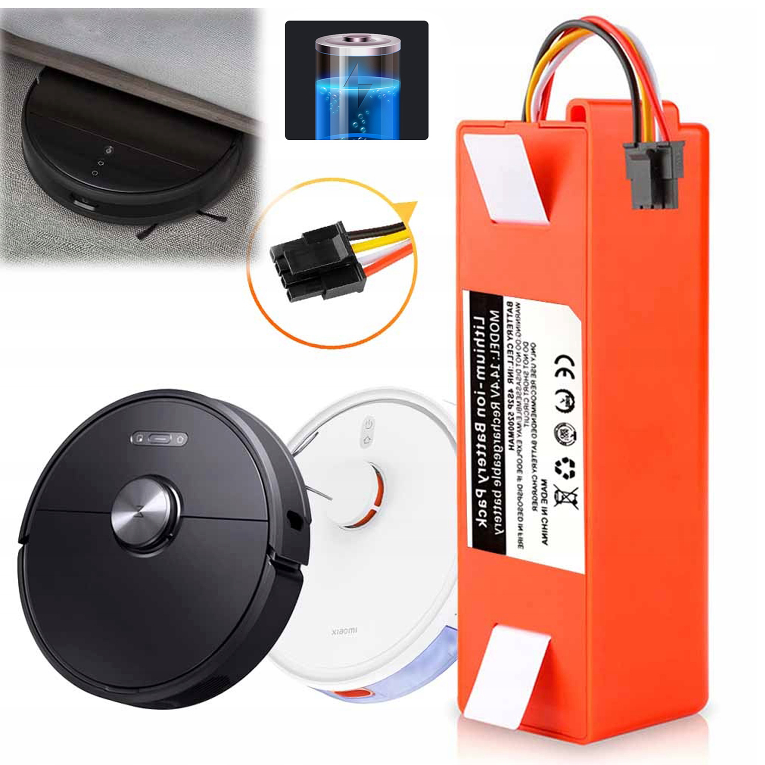 Akumulátor Lithium-iontová 5200MAH Náhradní Pro Xiaomi Roborock S50 S51 S55