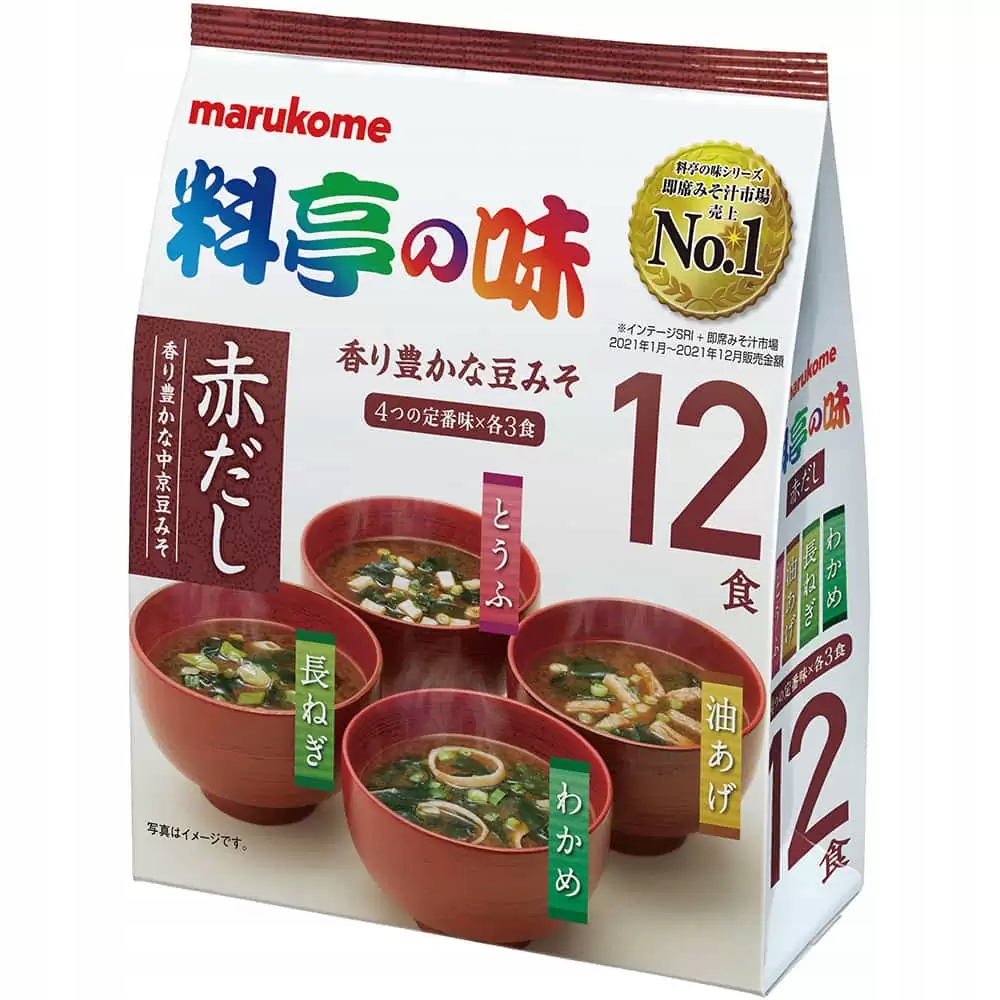 

Japońska Instant Czerwona zupa Miso 4 smaki, 195g
