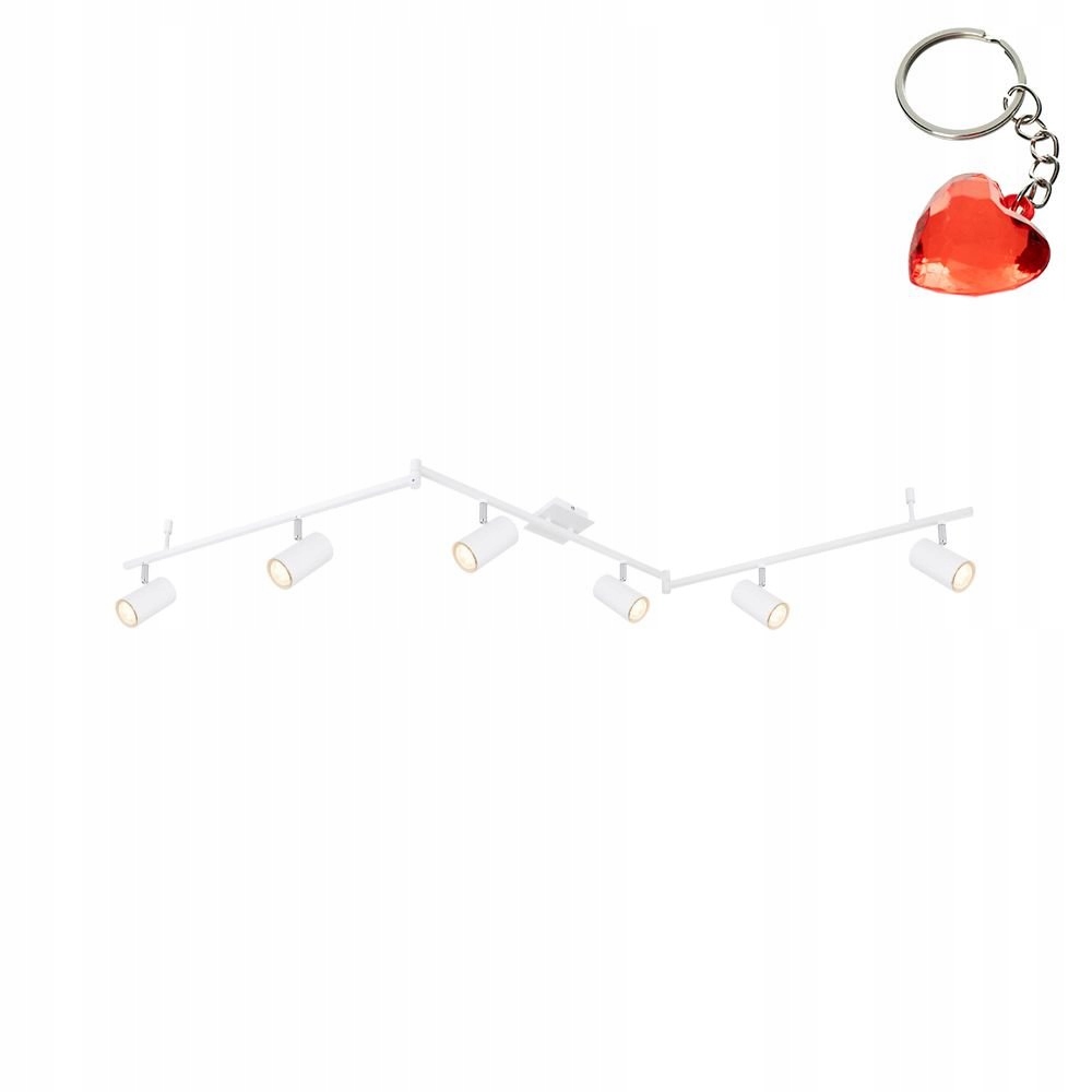 Lampa reflektor do obývačky nastaviteľná GU10 35W biela Robby 57910-6W Globo