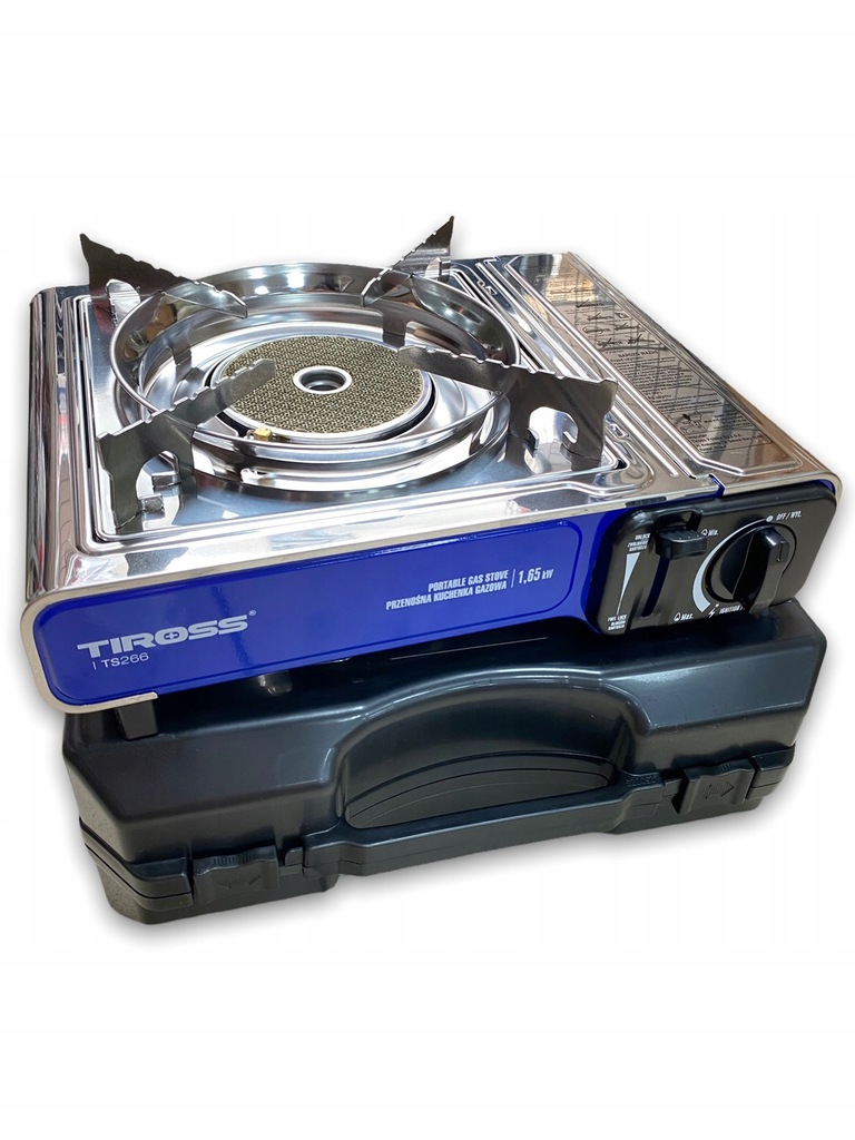 Kuchenka turystyczna gazowa Tiross TS-266 + 4 gazy Materiał stal