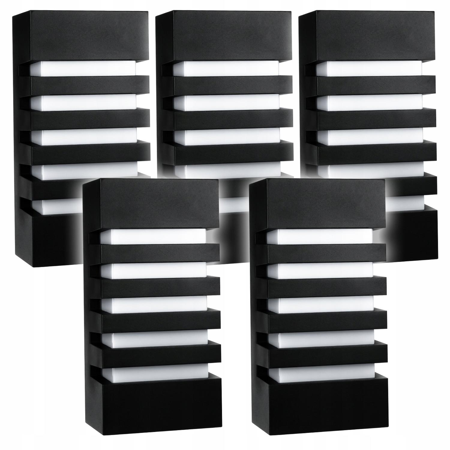 5 x Zahradní Nástěnné Svítidlo Fasádní Dekorativní Lampa Na Stěnu IP55