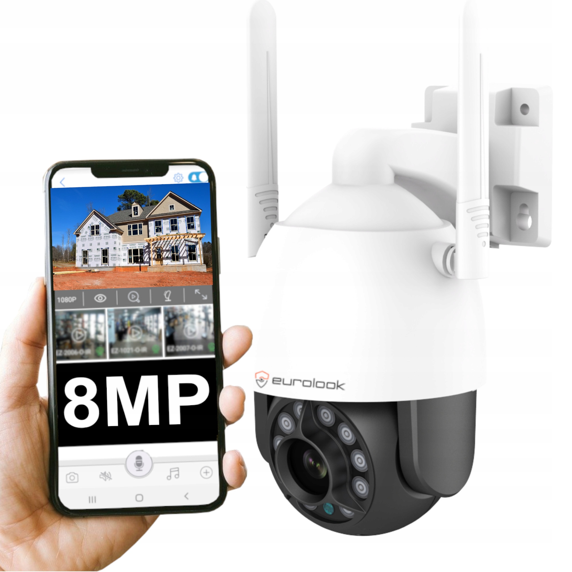 

Bezprzewodowa Obrotowa Kamera WiFI 8Mpx Zewnętrzna