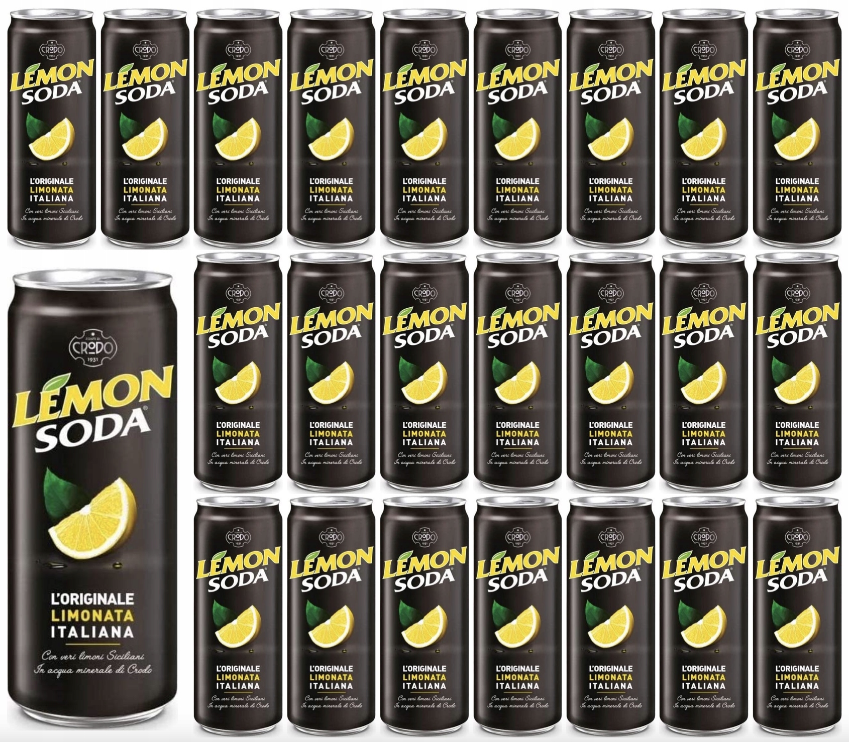 Lemon Soda Limonata Crodo 330 ml X 24 szt. Zgrzewka