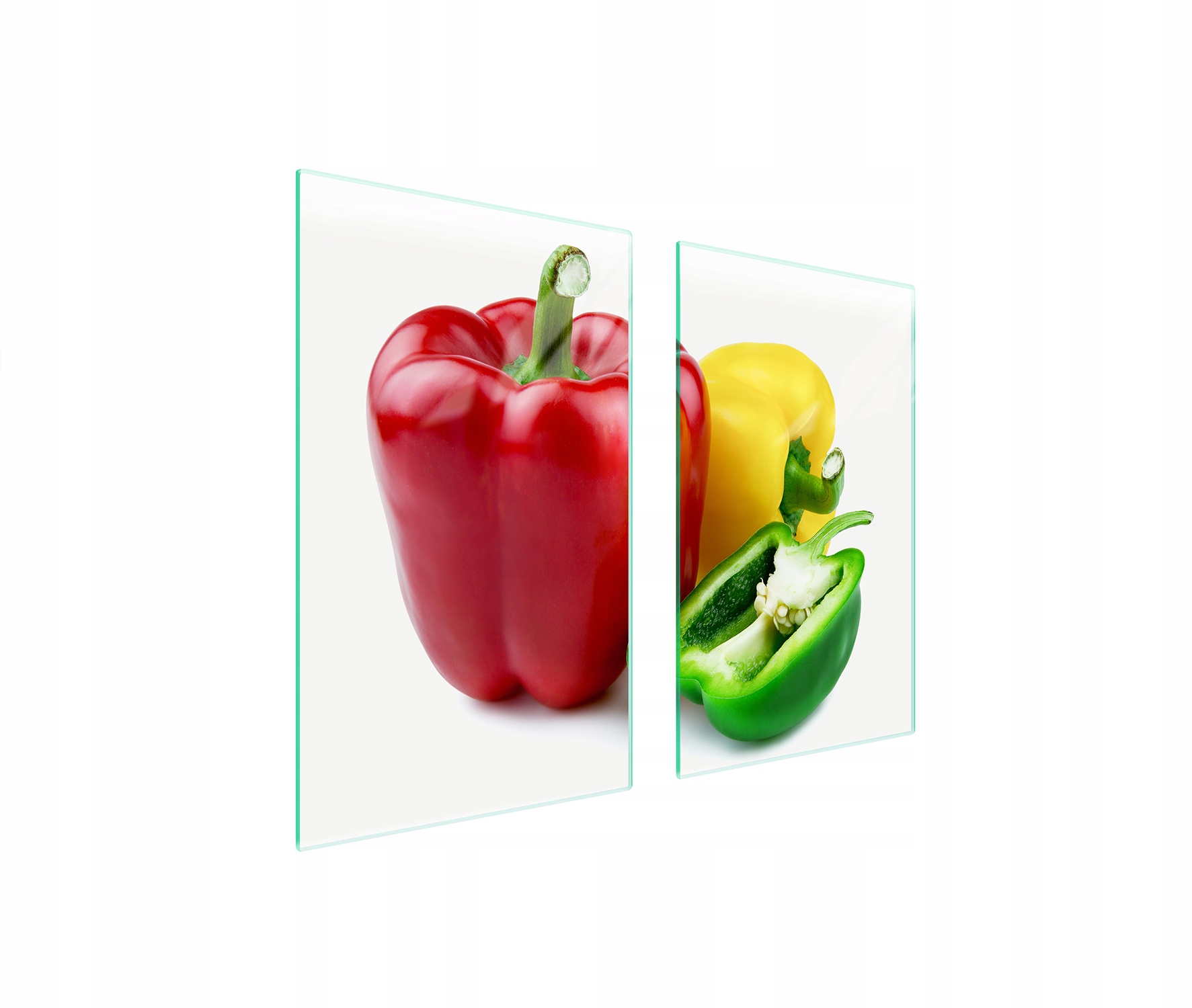 Skleněná ochranná deska na sporák 75x52 Tvrzená paprika Indukce 7v1